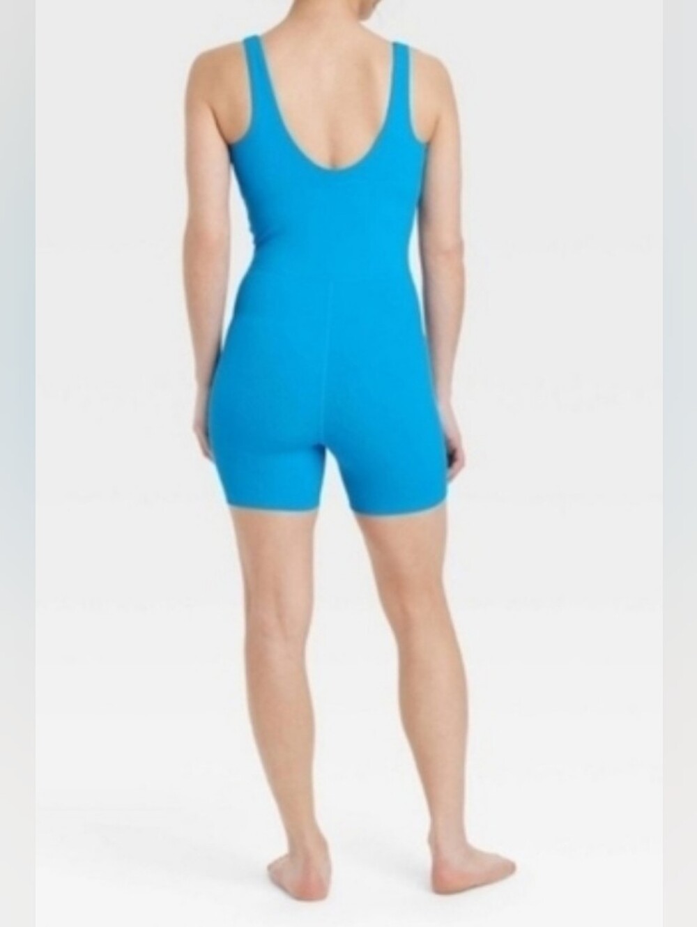 All In Motion Rib Short Bodysuit/Blue - Picture 2 of 16